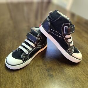 See Kai Run Black and White Kids Sneakers